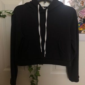 Cropped Forever 21 Navy Blue Hoodie